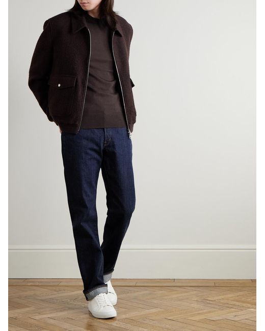 Mr P. Brown Merino Wool Sweater for men