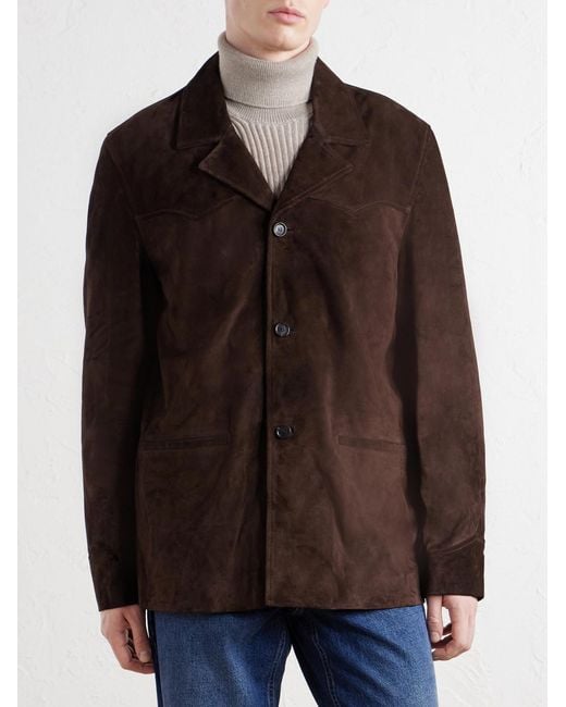 Nili Lotan Brown Ridgway Suede Blazer for men