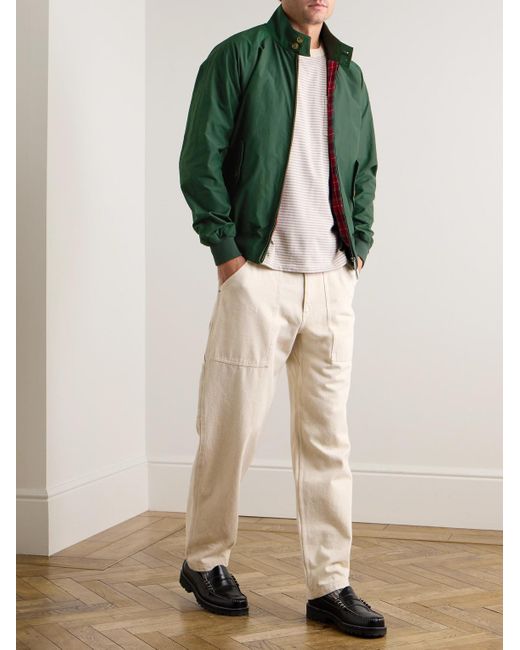 Baracuta Green G9 Cotton-Blend Harrington Jacket for men