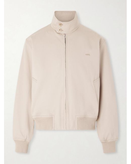 A.P.C. Natural Cotton Twill Blouson Jacket for men