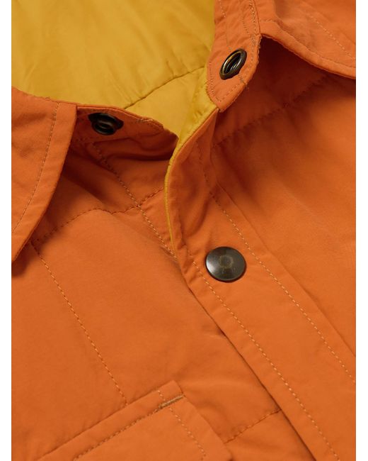 RRL Orange Mountaineer Quilted Shell Shirt Jacket for men