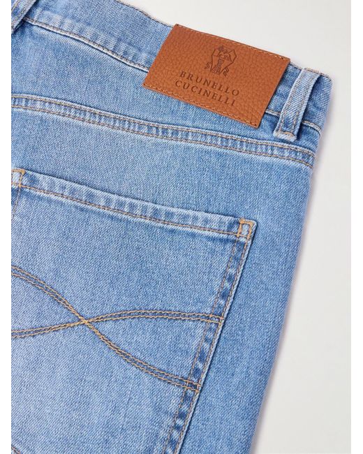 Brunello Cucinelli Blue Iconic Slim-Fit Stretch Jeans for men