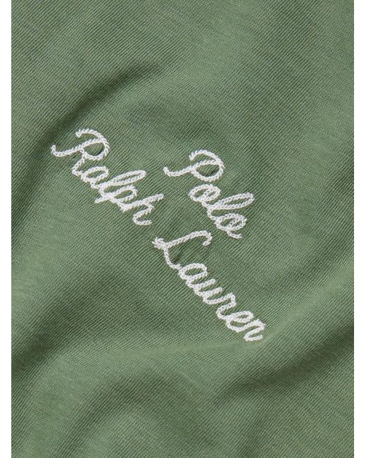Polo Ralph Lauren T-Shirt aus Baumwoll-Jersey mit Logostickerei in Green für Herren