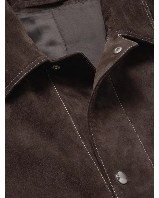 Mr P. Brown Crosta Suede Chore Jacket for men
