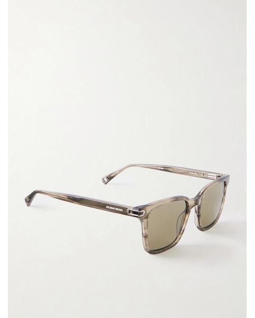 Orlebar Brown Natural Robbie D-Frame Acetate Sunglasses for men