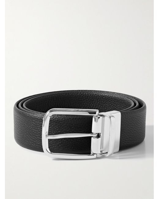 Andersons Black 3.5cm Reversible Full-grain Leather Belt for men