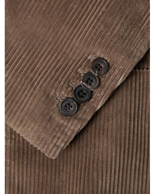 Rubinacci Brown Cotton-Corduroy Blazer for men