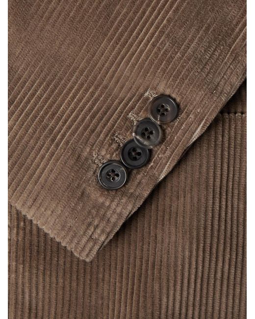 Rubinacci Brown Cotton-Corduroy Blazer for men