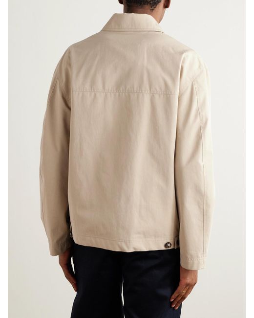 Loro Piana Natural Rudolf Rain System® Cotton-blend Gabardine Blouson Jacket for men