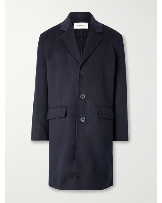 FRAME Blue Wool Coat for men