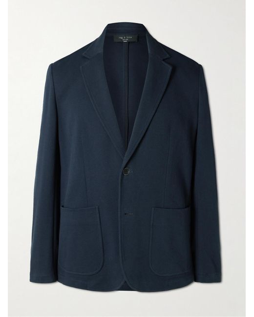 Rag & Bone Blue Butler Cotton-blend Piqué Blazer for men