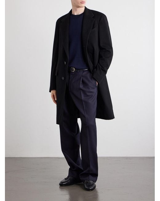 Caruso Blue Aida Wool Coat for men