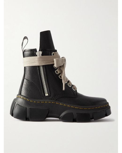 Rick Owens Black X Dr. Martens Jumbo Leather Boots for men