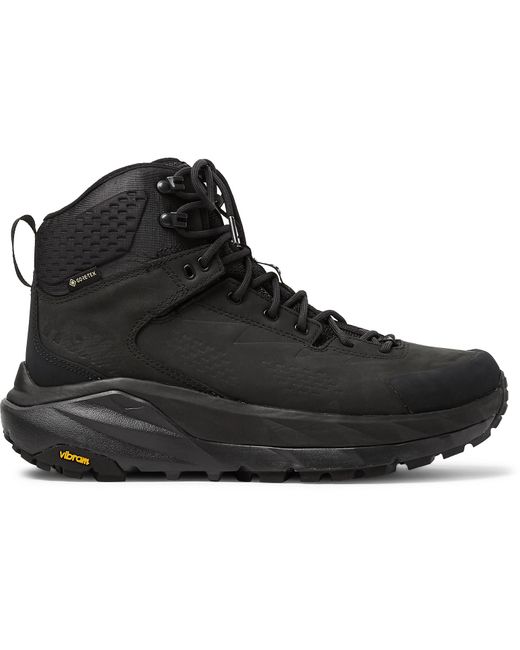 Hoka One One Black Kaha Gore-tex And Leather Boots for men