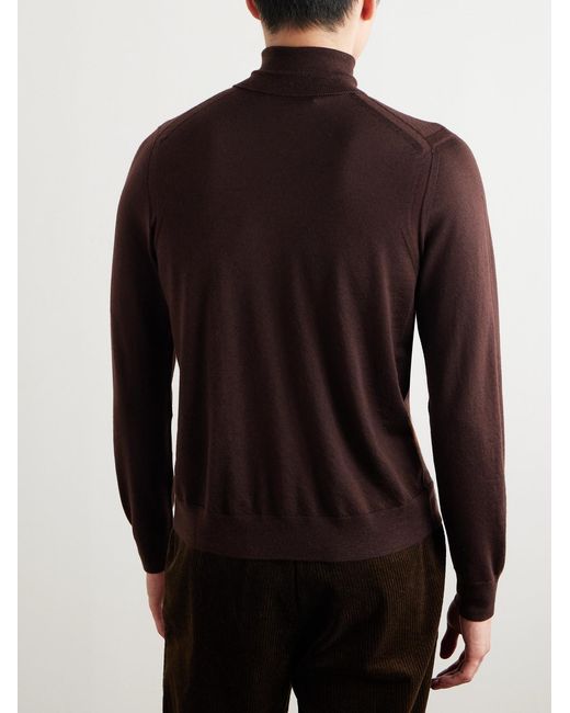 James Purdey & Sons Red Slim-Fit Cashmere Rollneck Sweater for men