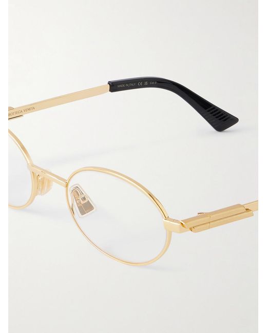Bottega Veneta Natural Stretch Panthos Oval-Frame-Tone Optical Glasses for men