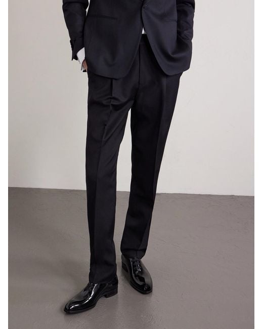 Tom Ford Black Elkan Patent-Leather Oxford Shoes for men