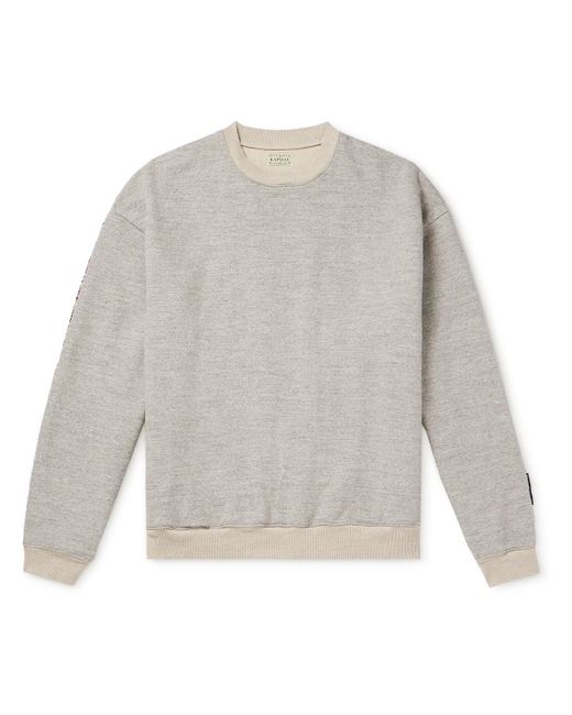 Kapital Gray Peckish Maria Cotton-jersey And Quilted Shell Sweatshirt for men