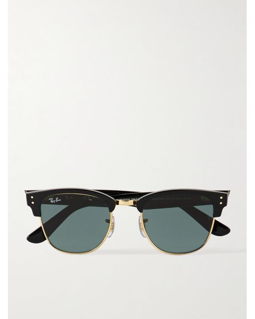 Ray-Ban Black Clubmaster Reverse D-Frame Acetate And-Tone Sunglasses for men