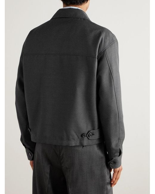 mfpen Black Mail Wool-Twill Jacket for men