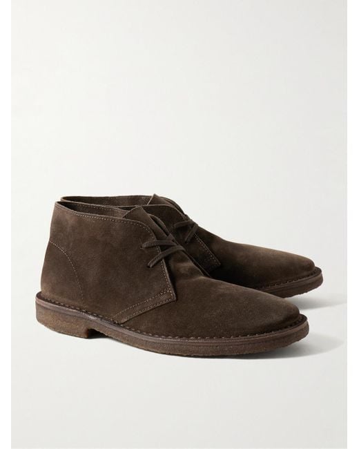 Drake's Brown Clifford Suede Desert Boots for men