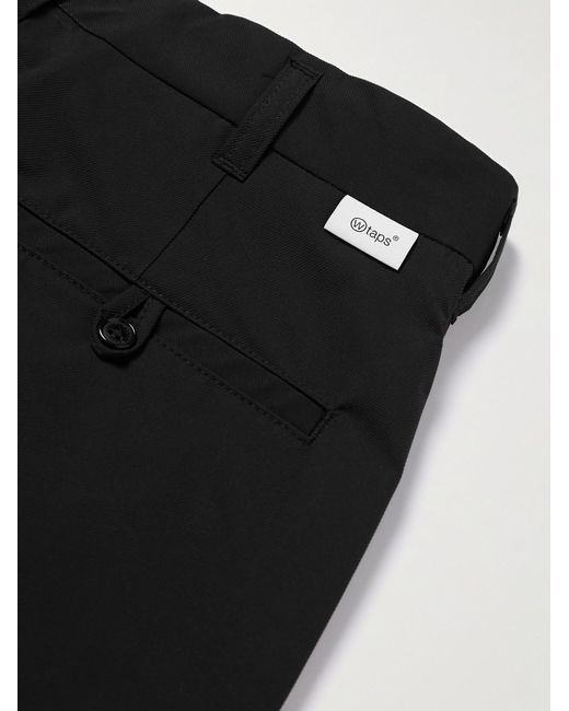 (w)taps Black Straight-Leg Twill Trousers for men