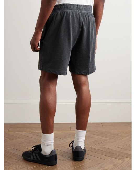 James Perse Gray Loopback Cotton-Jersey Drawstring Shorts for men