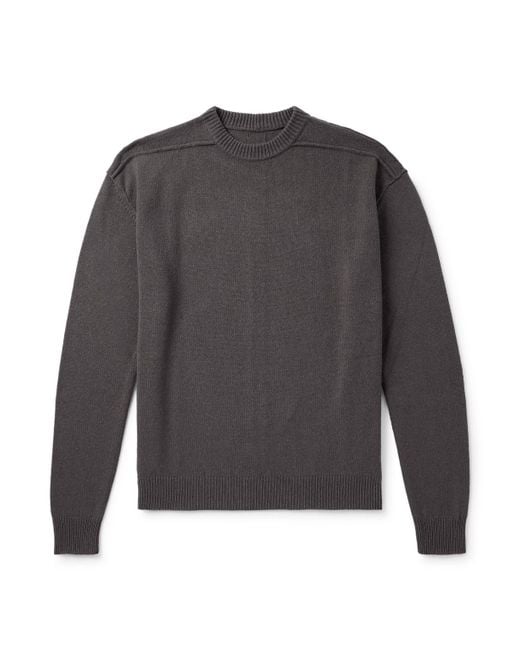 Rick Owens Gray Boiled Cashmere And Wool-Blend Sweater for men