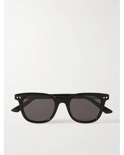 Montblanc Snowcap Sonnenbrille mit D-Rahmen aus Azetat in Black für Herren