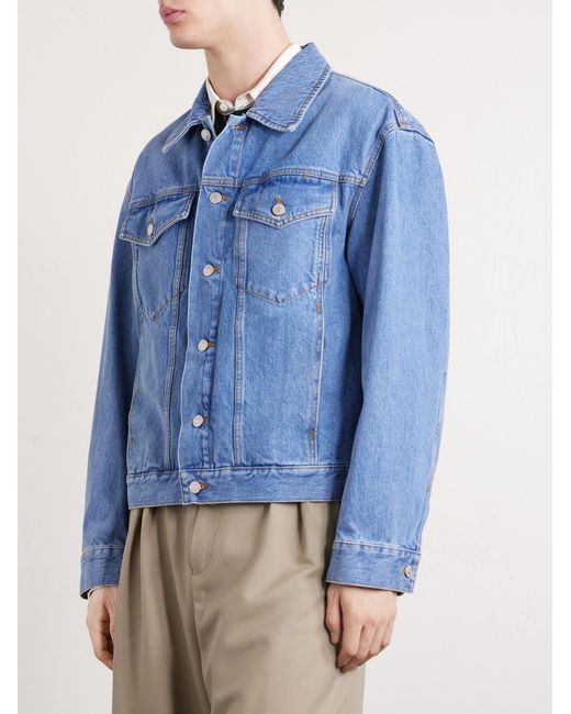 Dries Van Noten Blue Denim Trucker Jacket for men