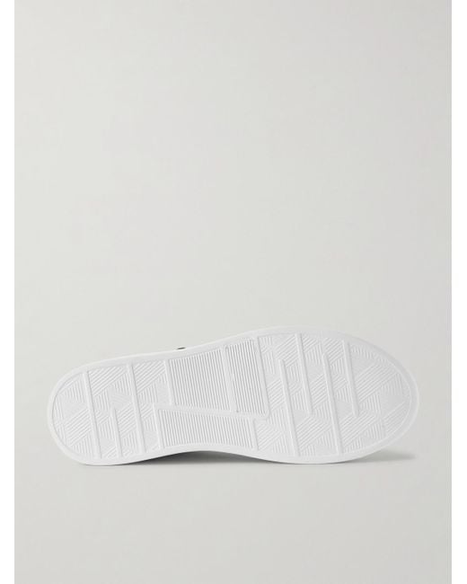 Kiton Sneakers aus strukturiertem Leder in White für Herren