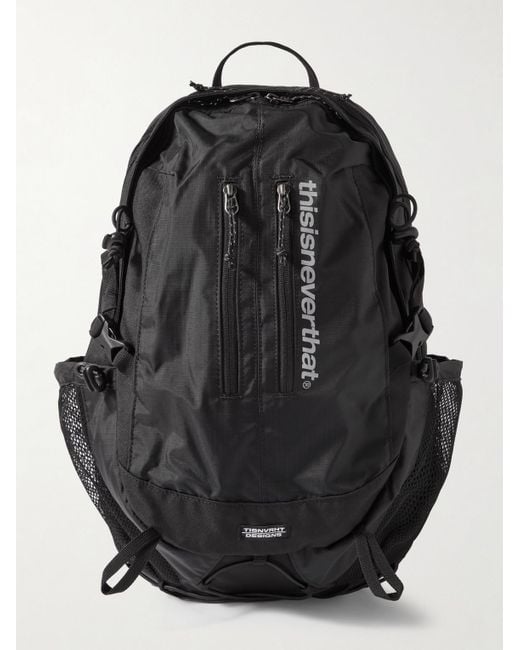 Thisisneverthat Black Sp 29 Logo-Print Cordura And Canvas Backpack for men