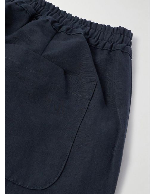 A Kind Of Guise Blue Banasa Straight-leg Cotton And Linen-blend Trousers for men