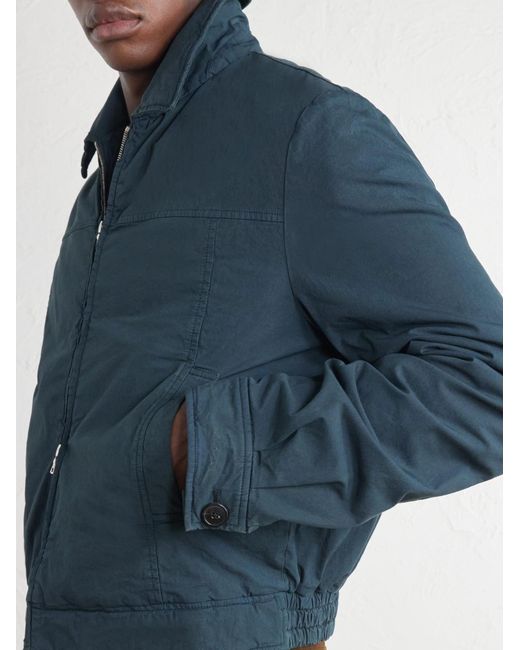 Dries Van Noten Blue Cotton-Blend Blouson Jacket for men
