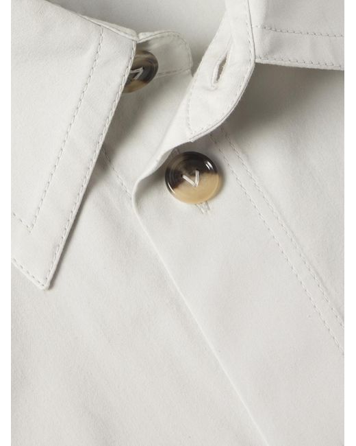 Bottega Veneta White Oversized Cotton Overshirt for men