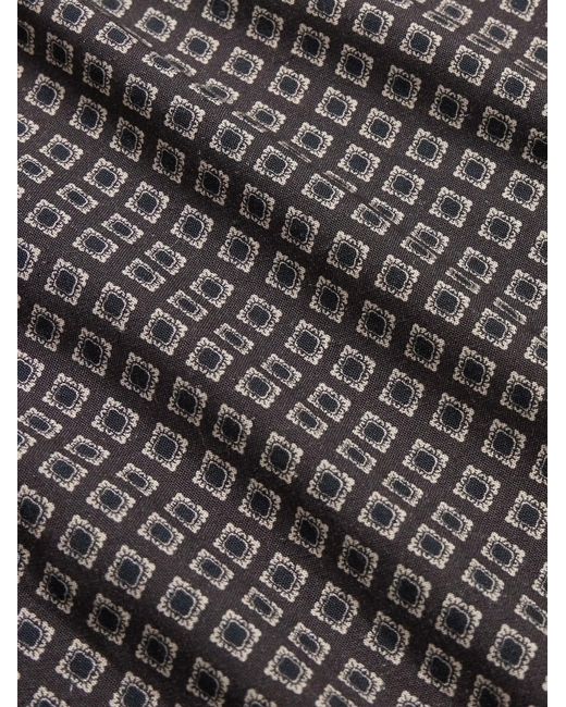 Orlebar Brown Gray Maitan Camp-Collar Printed Voile Shirt for men