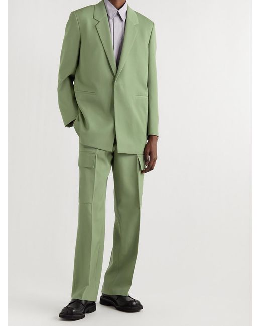 Jil Sander Green Wool-Twill Blazer for men