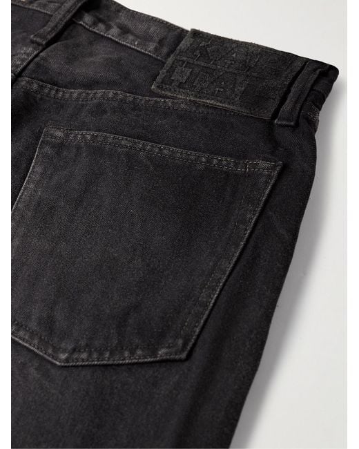 Kapital Black Slim-Fit Straight-Leg Stone-Washed Jeans for men