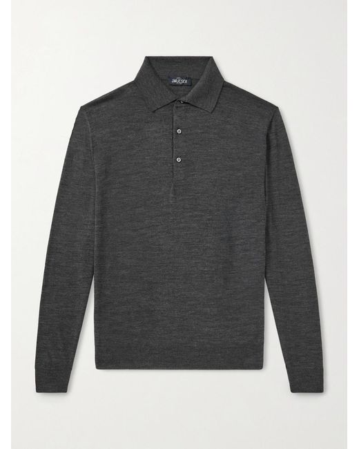 J. Mueser Gray Wish® Virgin Wool Polo Shirt for men