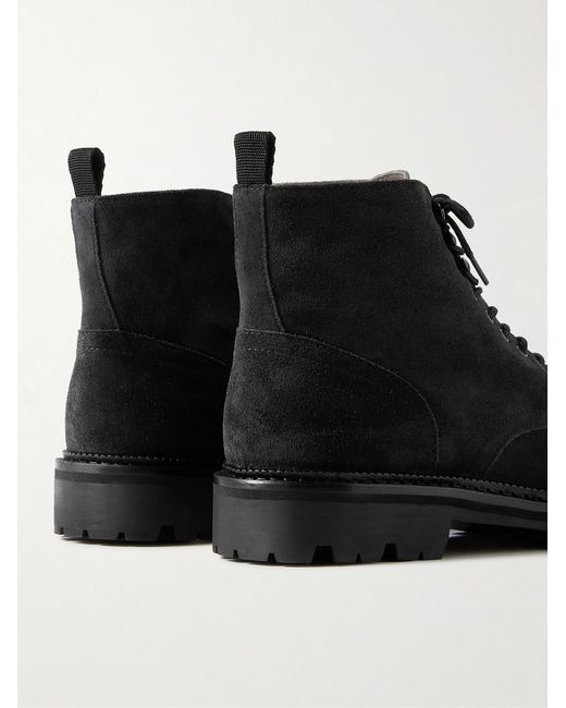 Mr P. Black Jacques Suede Boots for men