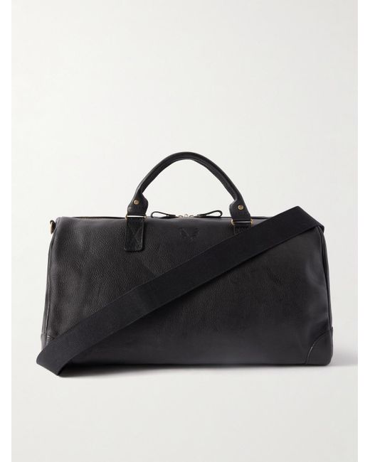 Bennett Winch Black Commuter Full-grain Leather Holdall for men