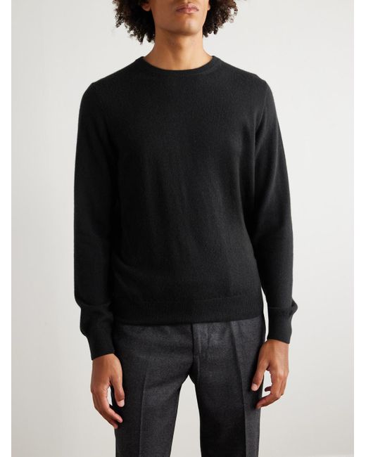 Rubinacci Black Cashmere Sweater for men