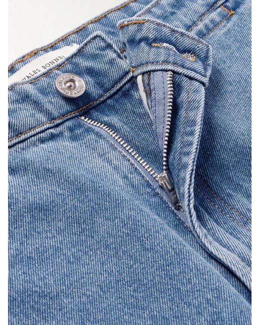 Wales Bonner Blue Eternity Straight-leg Crochet-trimmed Jeans for men