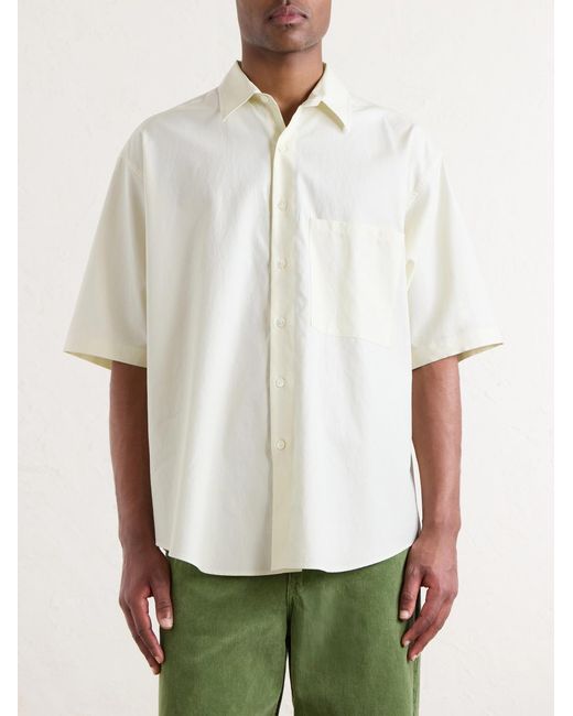 Auralee White Cotton-poplin Shirt for men