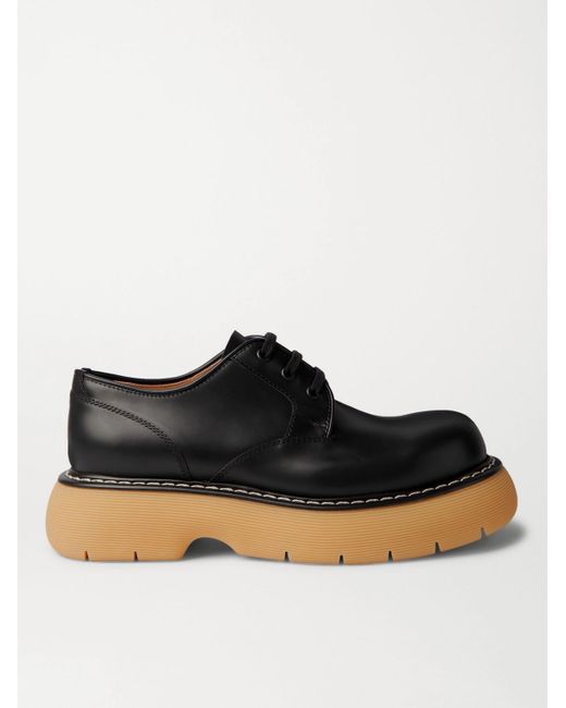 Bottega Veneta Multicolor The Bounce Platform-sole Leather Derby Shoes for men