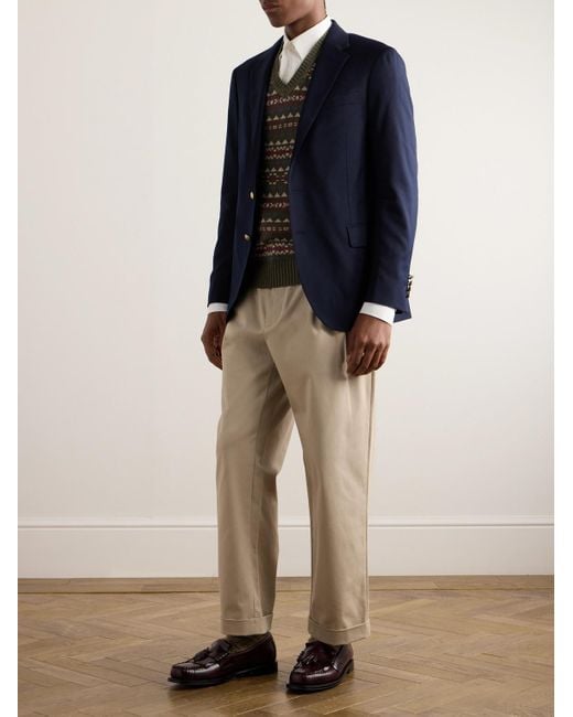 Polo Ralph Lauren Blue Wool-Blend Gabardine Blazer for men