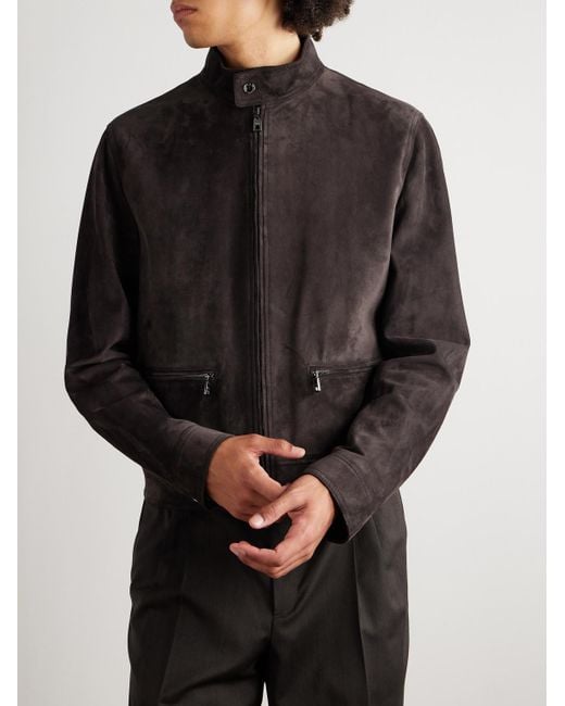 Dolce & Gabbana Brown Suede Jacket for men
