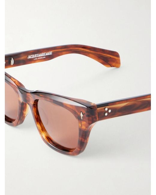Jacques Marie Mage Brown Dealan Square-frame Acetate Sunglasses for men