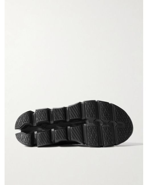 On Shoes Black Cloudswift 4 Rubber-trimmed Stretch-knit Running Sneakers for men