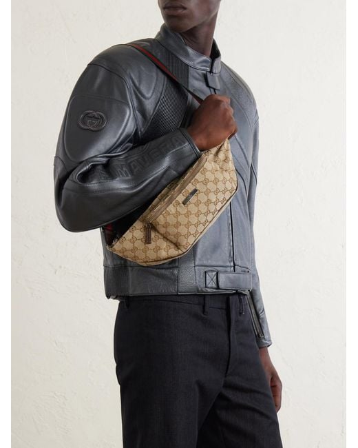 Gucci Natural Tag Canvas-jacquard Belt Bag for men
